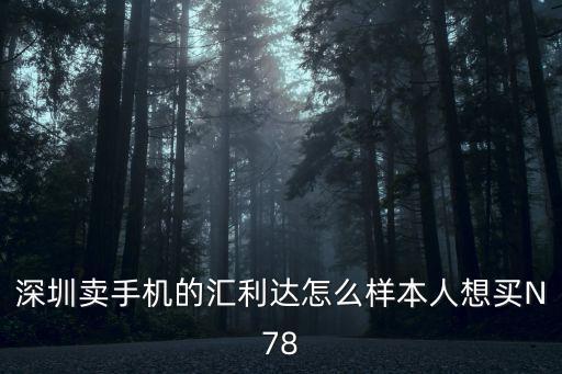 深圳賣(mài)手機(jī)的匯利達(dá)怎么樣本人想買(mǎi)N78