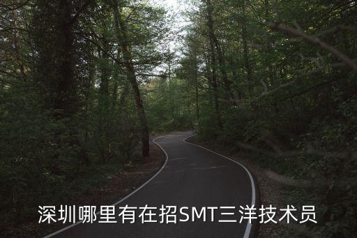 深圳哪里有在招SMT三洋技術員