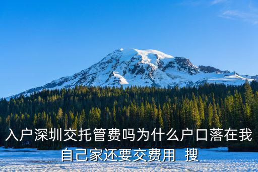 深圳代理入戶收費，辦深圳戶口要多少錢