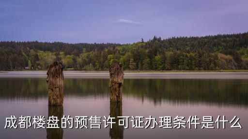 成都樓盤的預售許可證辦理條件是什么