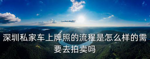 深圳私家車上牌照的流程是怎么樣的需要去拍賣嗎