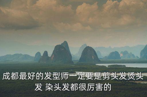 成都最好的發型師一定要是剪頭發燙頭發 染頭發都很厲害的