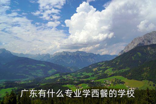 廣東有什么專業學西餐的學校