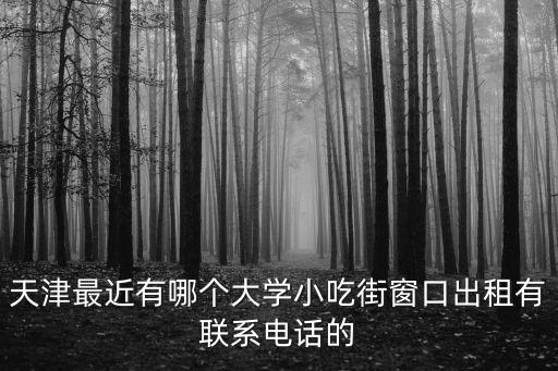 天津最近有哪個大學小吃街窗口出租有聯系電話的