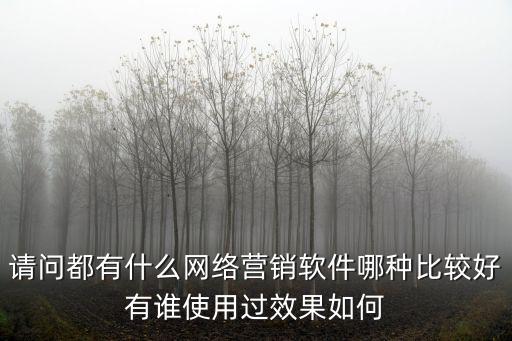 請問都有什么網(wǎng)絡(luò)營銷軟件哪種比較好有誰使用過效果如何