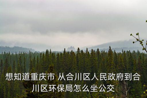 想知道重慶市 從合川區人民政府到合川區環保局怎么坐公交