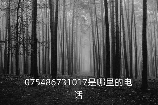 075486731017是哪里的電話