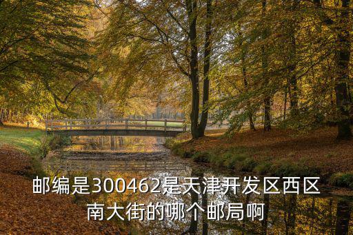 郵編是300462是天津開發區西區南大街的哪個郵局啊