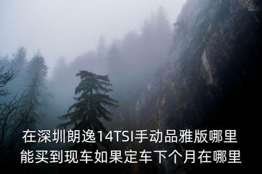 在深圳朗逸14TSI手動品雅版哪里能買到現車如果定車下個月在哪里