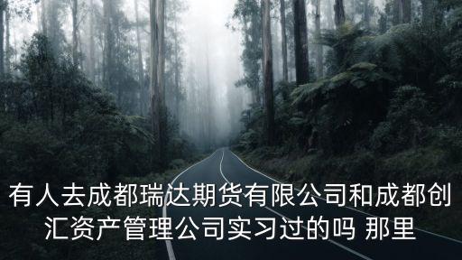 有人去成都瑞達(dá)期貨有限公司和成都創(chuàng)匯資產(chǎn)管理公司實(shí)習(xí)過的嗎 那里