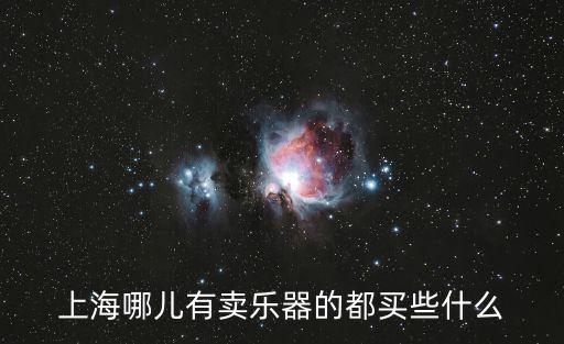 上海哪兒有賣樂器的都買些什么