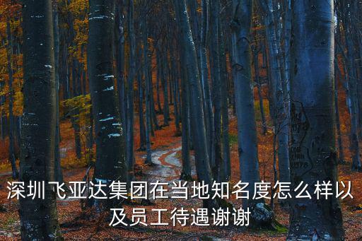 深圳飛亞達集團在當地知名度怎么樣以及員工待遇謝謝