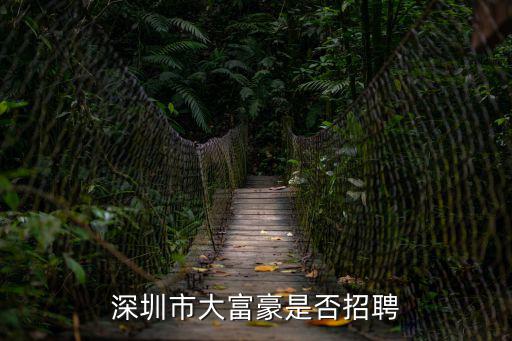 深圳市大富豪是否招聘