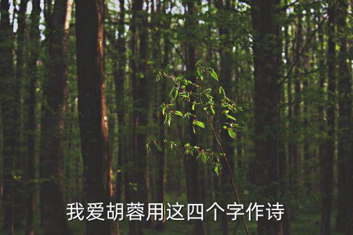 我愛胡蓉用這四個字作詩