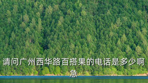 請問廣州西華路百搭果的電話是多少啊急
