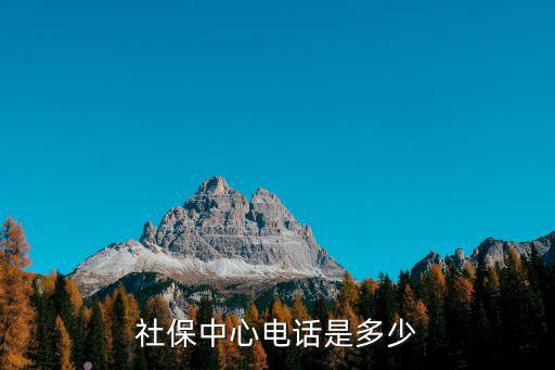 社保中心電話是多少