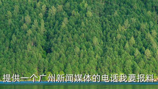 提供一個廣州新聞媒體的電話我要報料