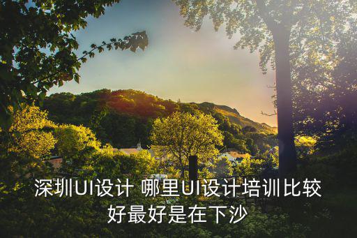 深圳UI設計 哪里UI設計培訓比較好最好是在下沙