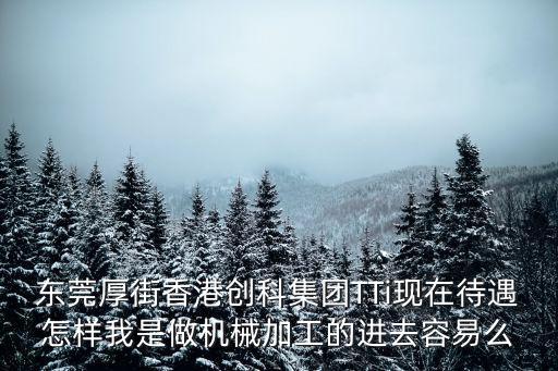 東莞厚街香港創(chuàng)科集團(tuán)TTi現(xiàn)在待遇怎樣我是做機(jī)械加工的進(jìn)去容易么