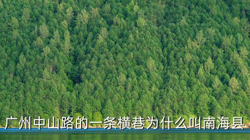廣州中山路的一條橫巷為什么叫南?？h