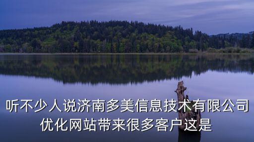 聽不少人說濟(jì)南多美信息技術(shù)有限公司優(yōu)化網(wǎng)站帶來很多客戶這是