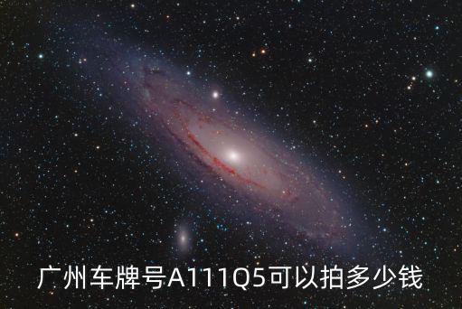 廣州車牌號(hào)A111Q5可以拍多少錢
