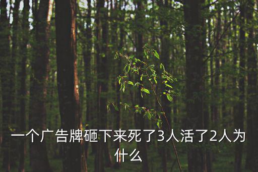 一個廣告牌砸下來死了3人活了2人為什么