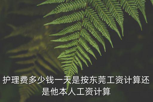 護理費多少錢一天是按東莞工資計算還是他本人工資計算