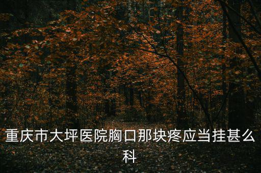 重慶市中醫院呼吸科劉紅燕，重慶市大坪醫院胸口那塊疼應當掛甚么科