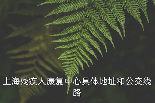 上海殘疾人康復中心具體地址和公交線路