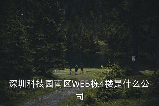 深圳科技園南區(qū)WEB棟4樓是什么公司