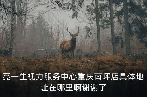 亮一生視力服務(wù)中心重慶南坪店具體地址在哪里啊謝謝了