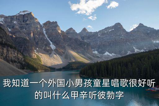 我知道一個外國小男孩童星唱歌很好聽的叫什么甲辛聽彼勃字