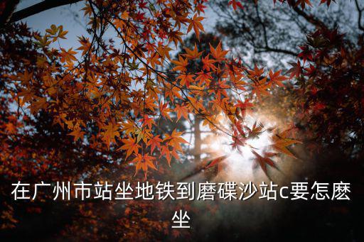 在廣州市站坐地鐵到磨碟沙站c要怎麼坐