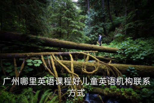 廣州哪里英語課程好兒童英語機構聯系方式