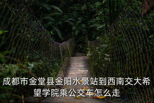 成都市金堂縣金陽水景站到西南交大希望學院乘公交車怎么走
