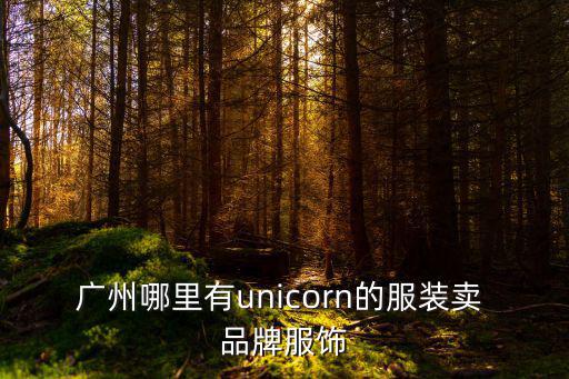 廣州哪里有unicorn的服裝賣 品牌服飾