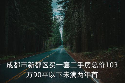 成都市新都區買一套二手房總價103萬90平以下未滿兩年首