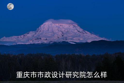 重慶市市政設計研究院怎么樣