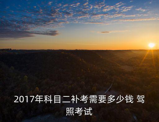 2017年科目二補(bǔ)考需要多少錢 駕照考試
