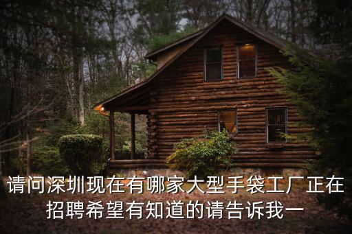請問深圳現在有哪家大型手袋工廠正在招聘希望有知道的請告訴我一
