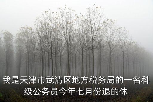 我是天津市武清區地方稅務局的一名科級公務員今年七月份退的休