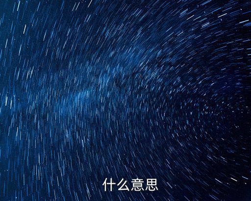    什么意思