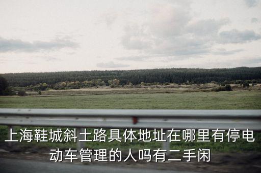 上海鞋城斜土路具體地址在哪里有停電動(dòng)車管理的人嗎有二手閑