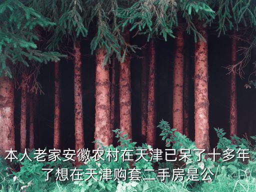 天津市鈺紅家園，本人老家安徽農(nóng)村在天津已呆了十多年了想在天津購套二手房是公