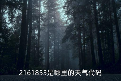2161853是哪里的天氣代碼