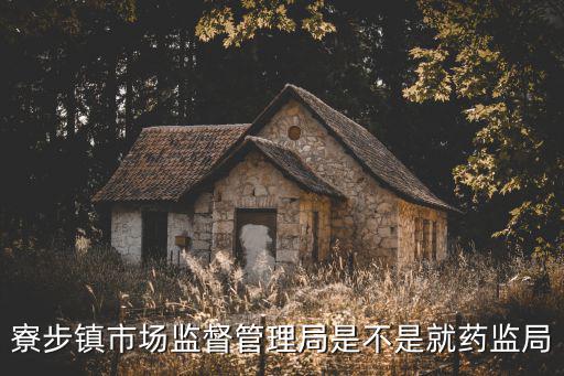 東莞市市場監督管理局辦事，寮步鎮市場監督管理局是不是就藥監局