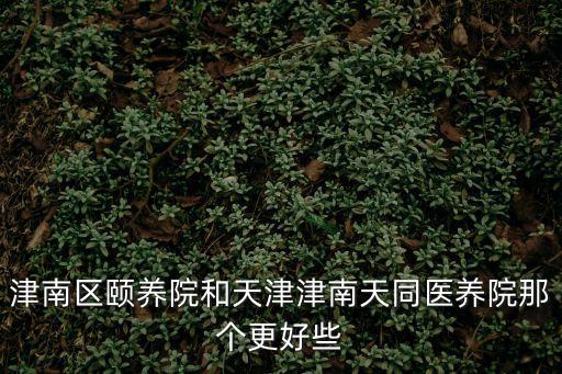 津南區頤養院和天津津南天同醫養院那個更好些