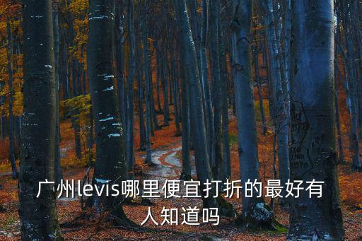 廣州levis折扣，廣州哪里有LEVIS的特價場啊