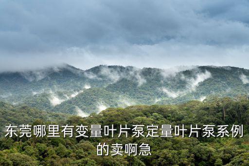 東莞哪里有變量葉片泵定量葉片泵系例的賣啊急